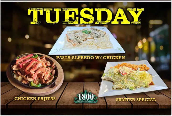 Tuesday lunch special flyer